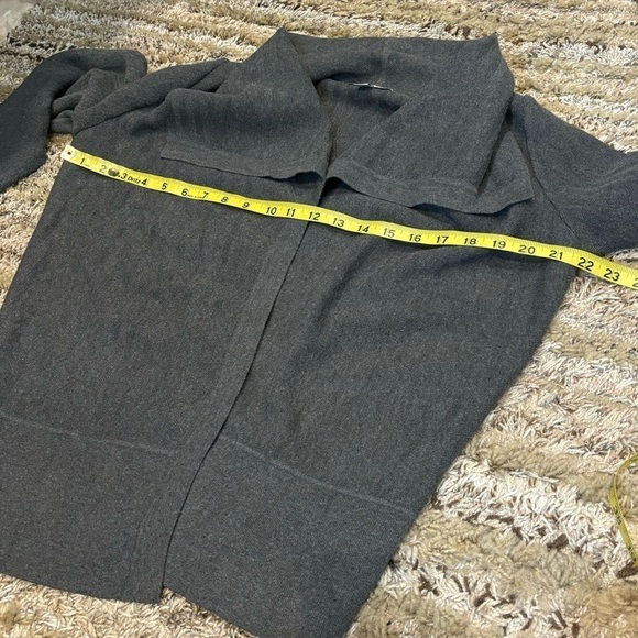 Per Se by Carlisle Sweater Cardigan Medium Gray Open Front - Picture 10 of 13